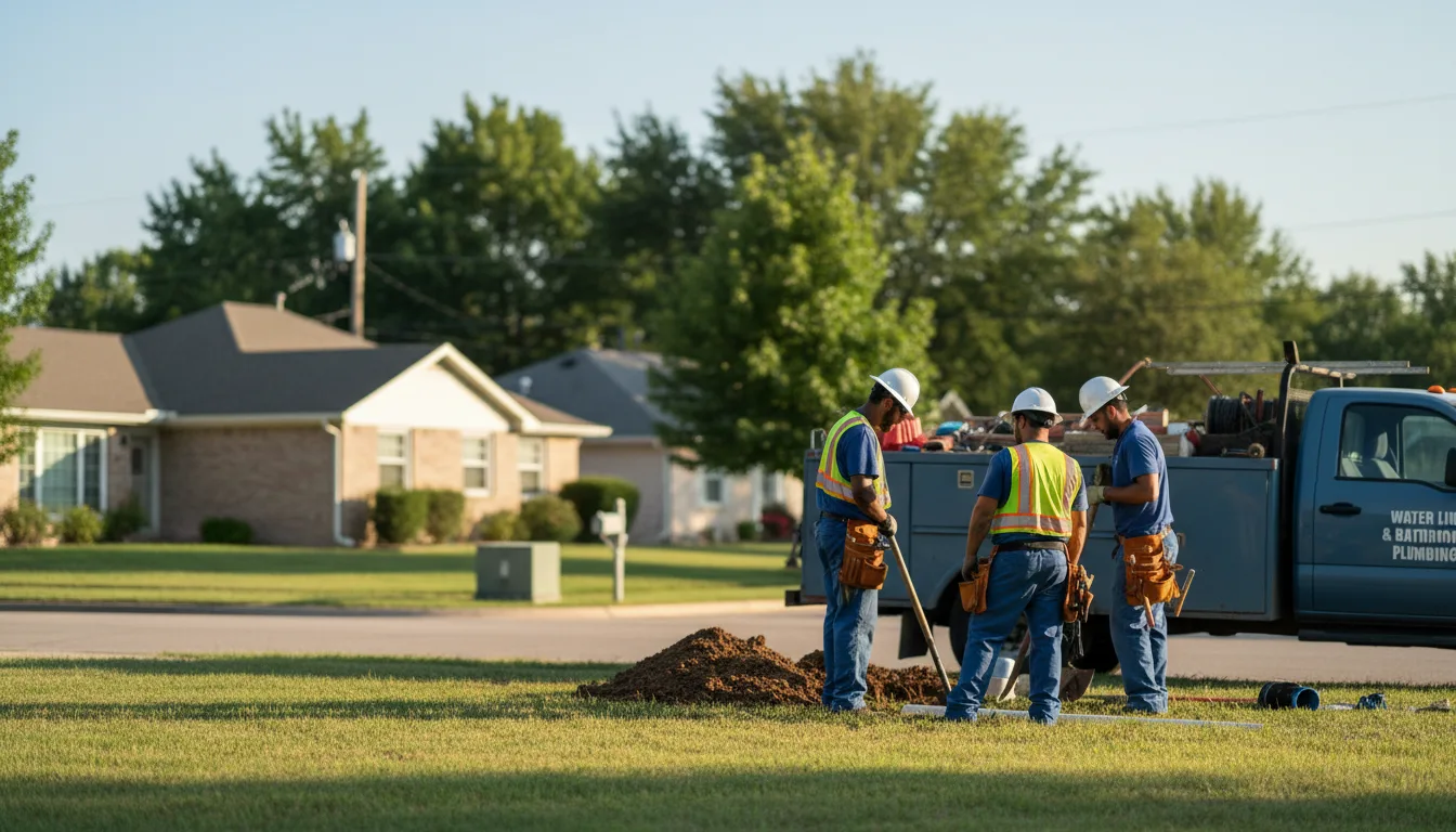 Residential water line and bathroom plumbing service in Etters, PA
